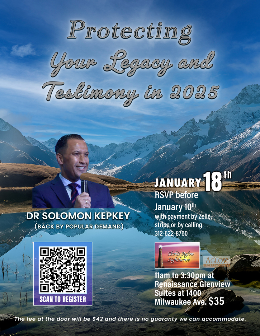 Dr. Solomon Kepkey at Skokie Aglow on January 18, 2025